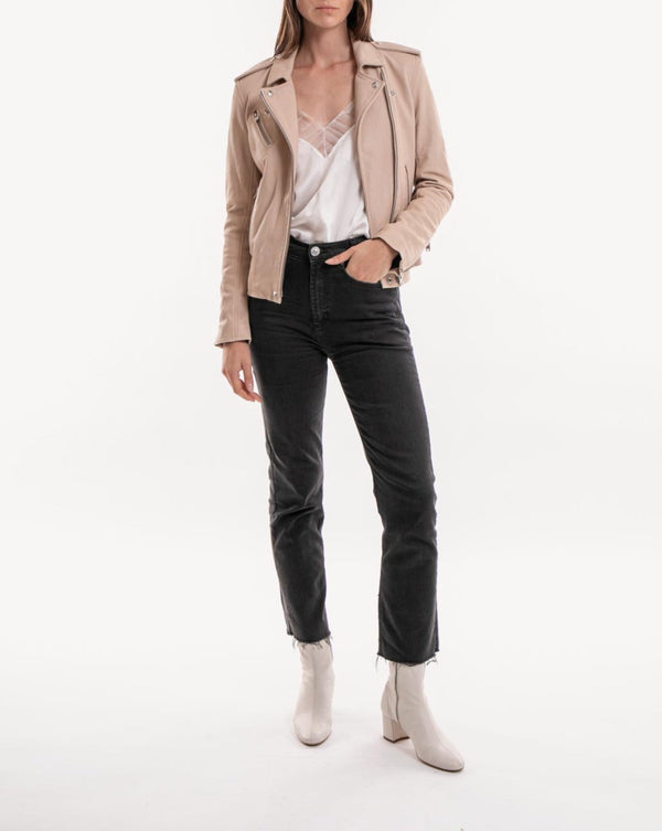 Iro - Veste En Cuir Newhan - Beige - Femme