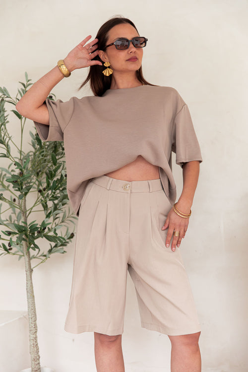 PETER Taupe - Camiseta extragrande