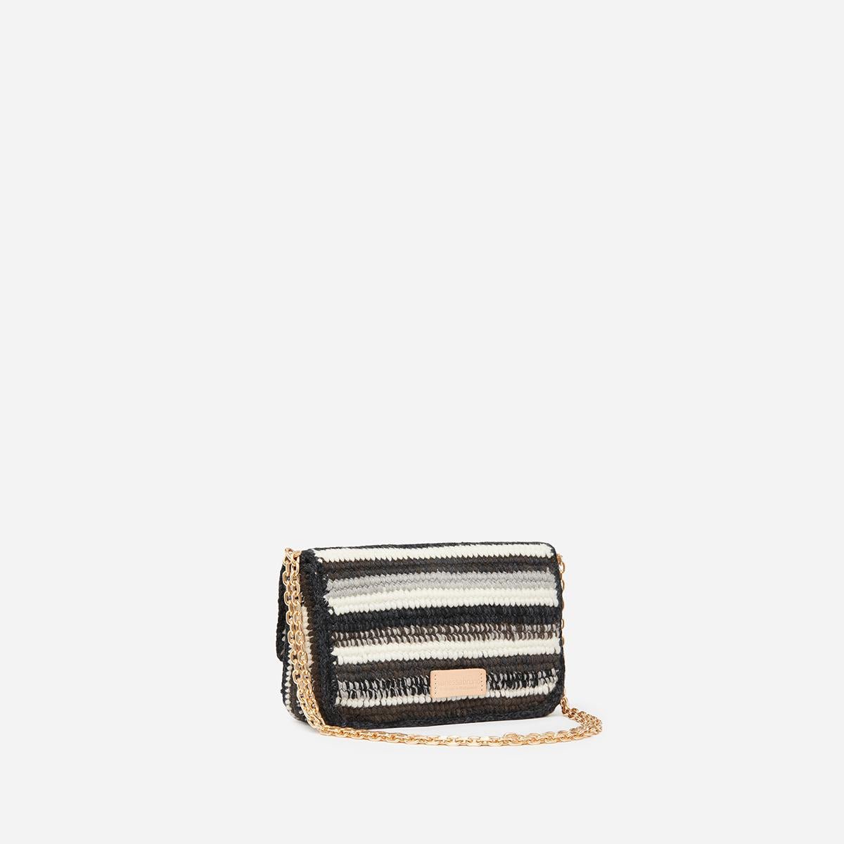 Vanessa Bruno - Small Moon Wool Bag - Black/Grey