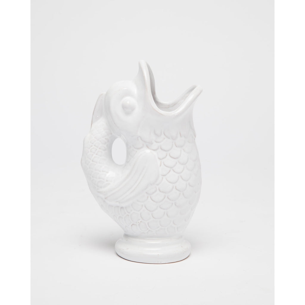 Vase Poisson En Céramique - Blanc