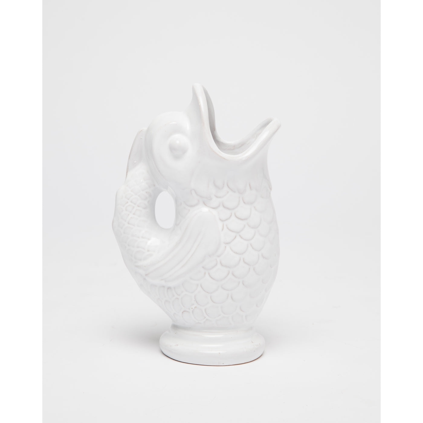Vase Poisson En Céramique - Blanc