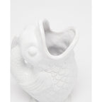 Vase Poisson En Céramique - Blanc