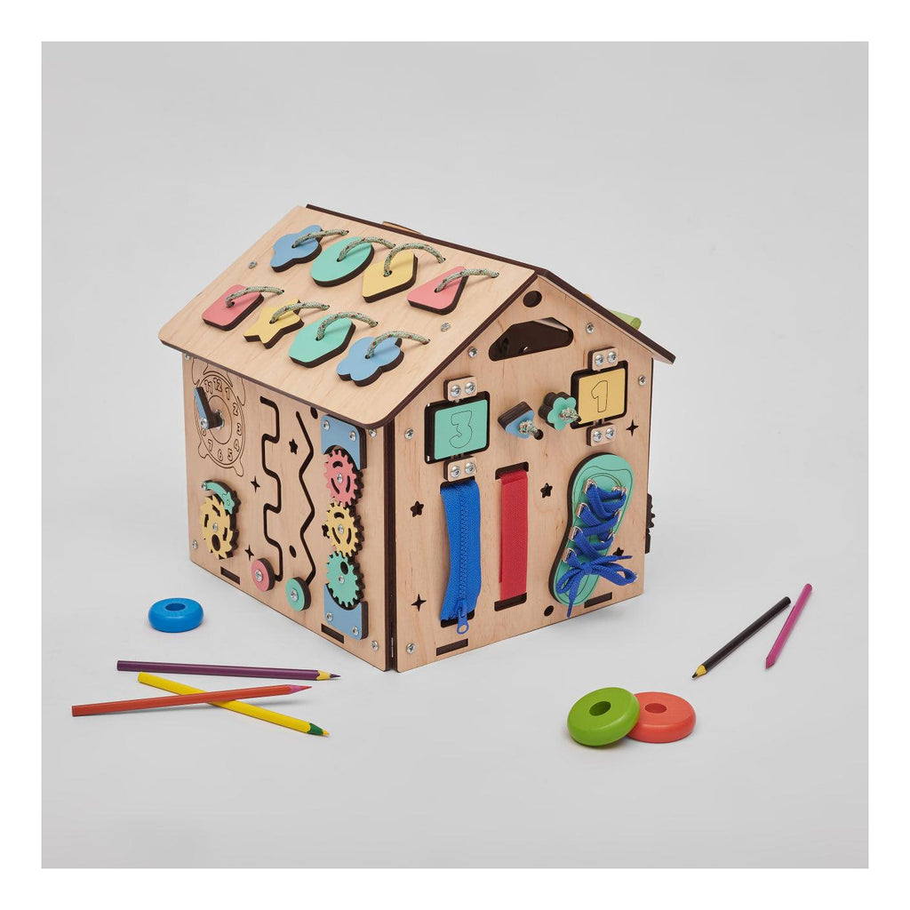 Busy Board Maisonnette Éducative En Bois – Mini