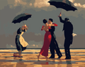 Pintura por números - Bailarines retro en la Playa