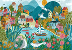Puzzle 1000 Pièces Pieces & Peace - Village CôtierPieces & Peace