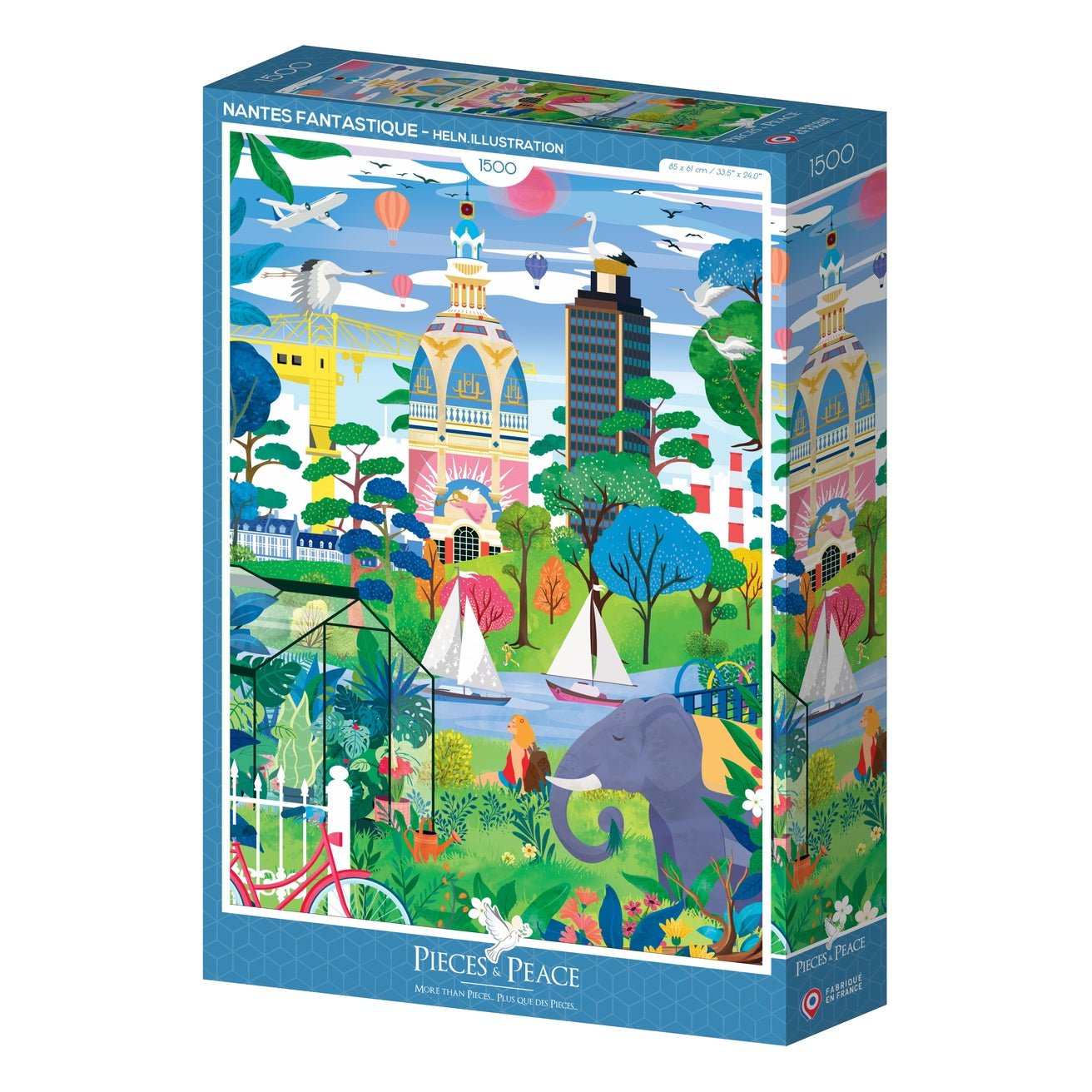 Puzzle de 1500 piezas Piezas y paz - Nantes FantastiquePiezas y paz