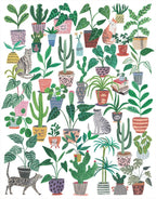 Puzzle 500 Pièces Pieces & Peace - Chats et PlantesPieces & Peace
