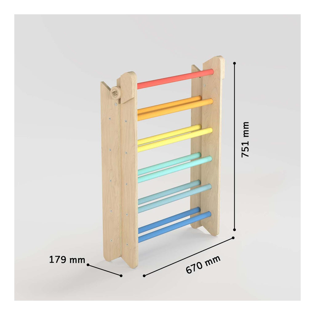 Pikler Triangle + Large Double Sided Slide + Balance Seesaw