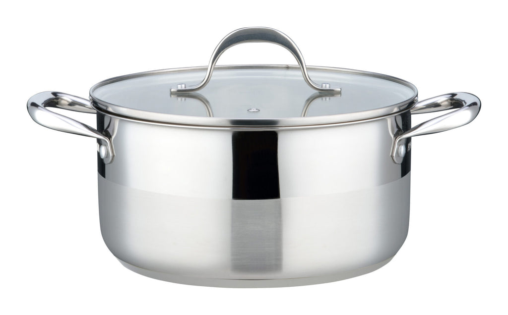 Olla 24cm - Tapa CRISTAL - Acero inoxidable - Acero inoxidable