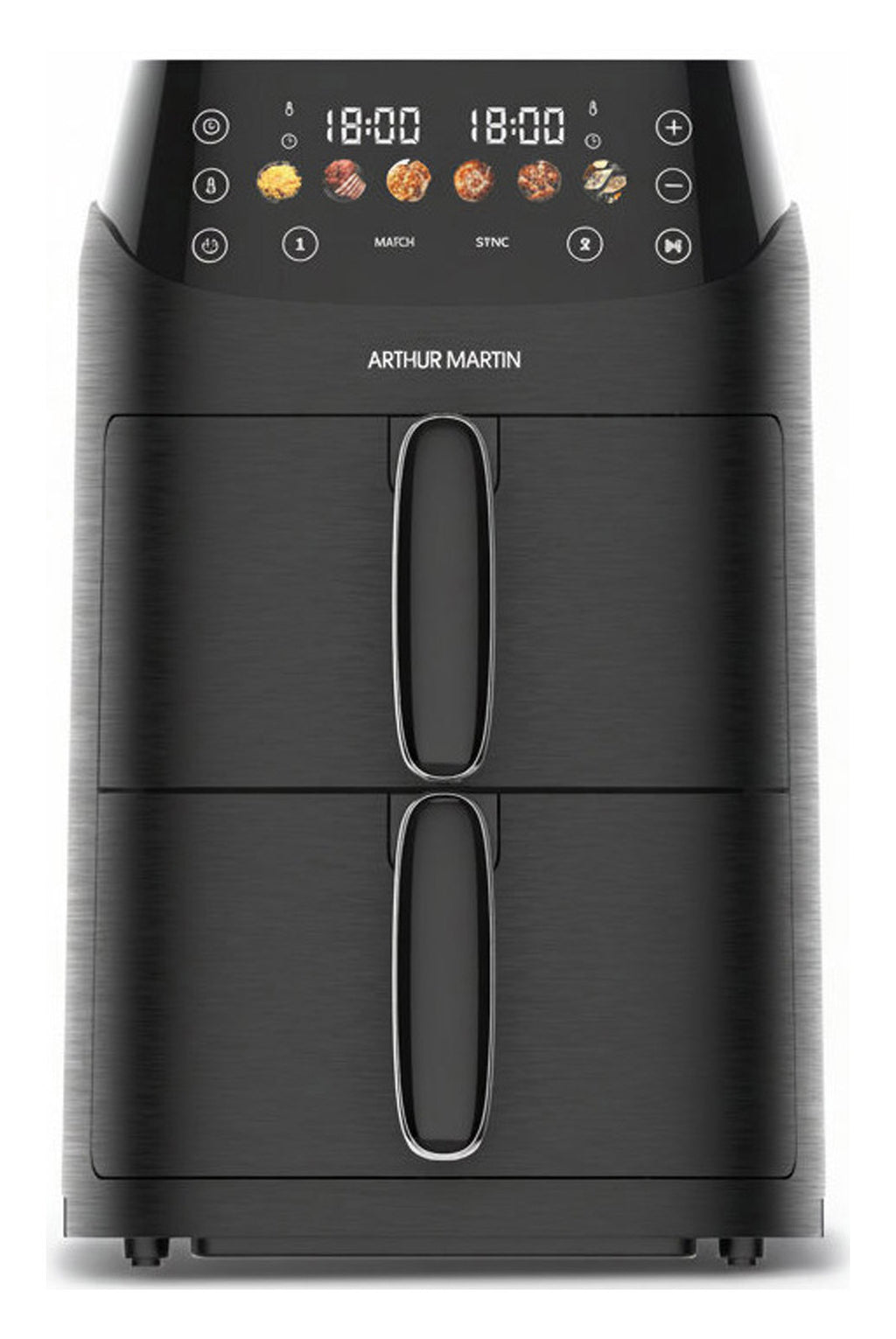 Air Fryer Double Panier 2x2,5L - 2x1000W - 5L Total - Noir