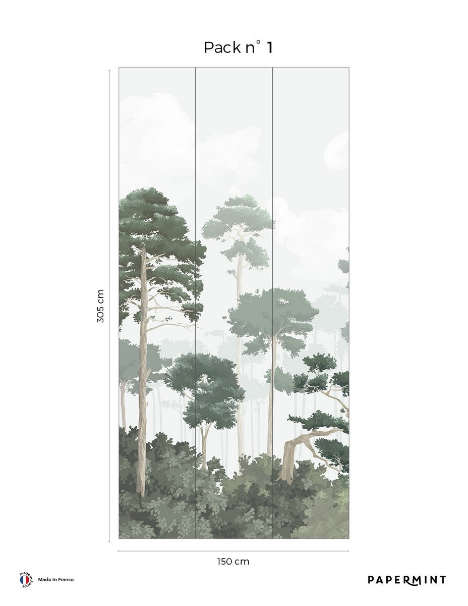 Mural Pinewood - Pine Green