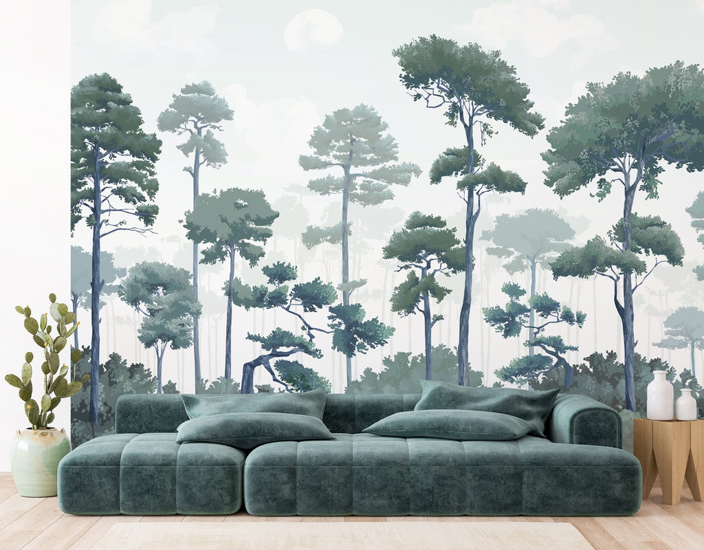 Mural Pinewood - Pine Blue