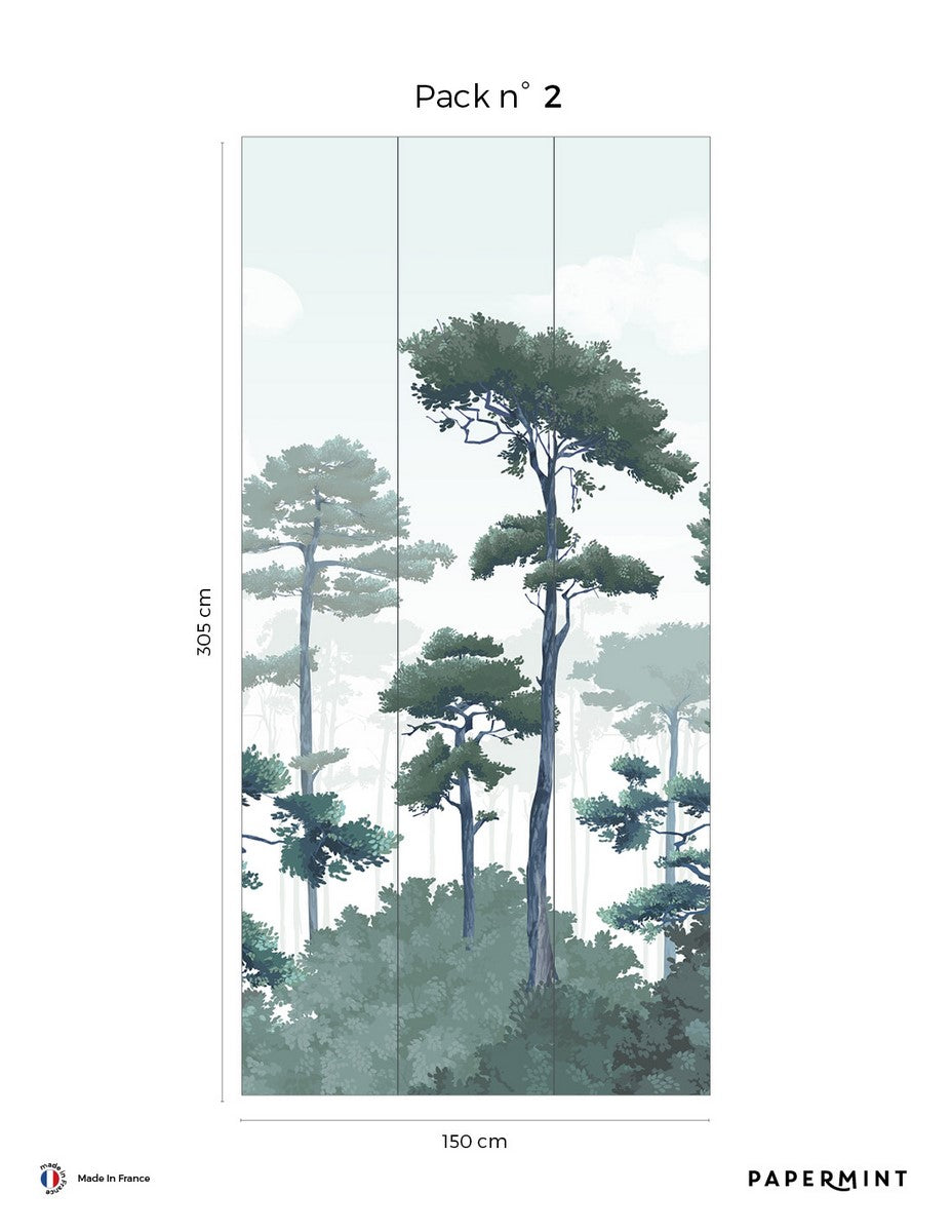Mural Pinewood - Pine Blue