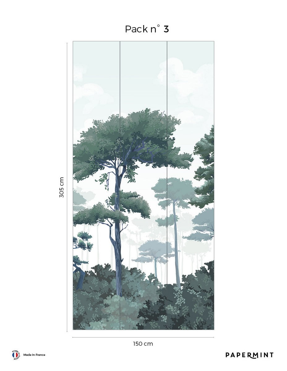 Mural Pinewood - Pine Blue
