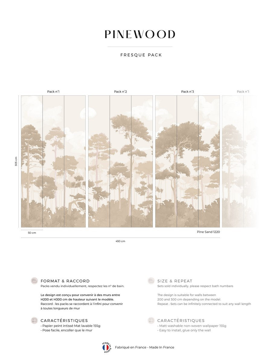 Mural Pinewood - Pine Sand