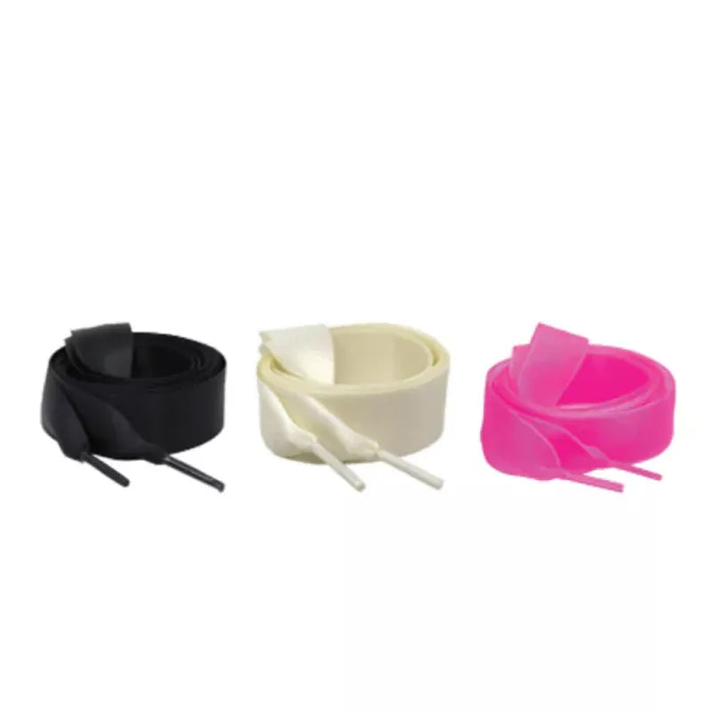 Jibbitz Ribon Lace Em Full Pack Pins - White, Pink, Black.