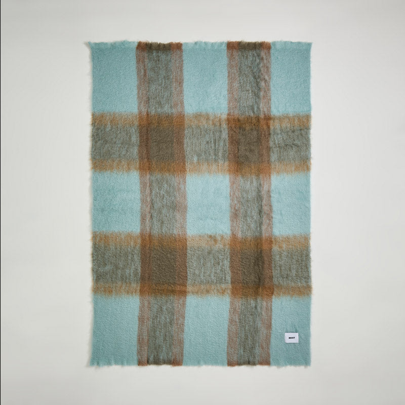 Manta de mohair - Azul