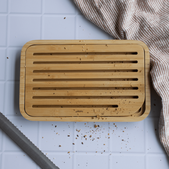 Bamboo Bread Board - Cream Trim - Beige