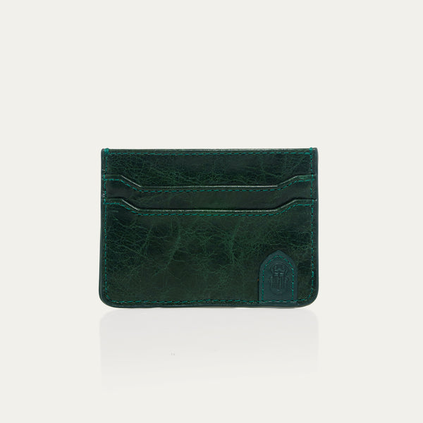 Manu Card Holder Jade Green Leather
