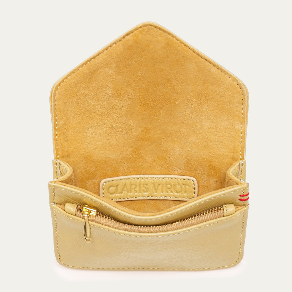 Alex Leather Card Holder Off White