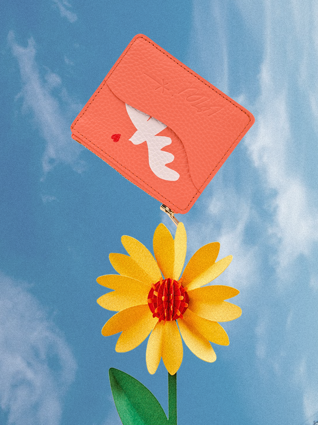 Monedero Solar Ocre