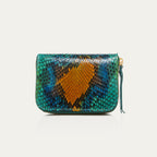 Cartera Lotus Mini Bob Python Azul