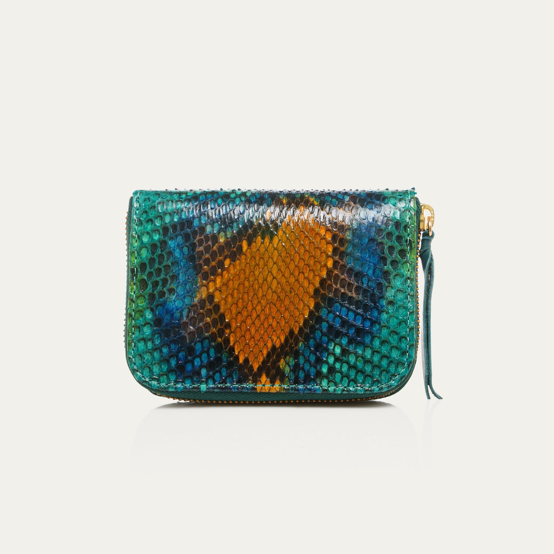 Cartera Lotus Mini Bob Python Azul