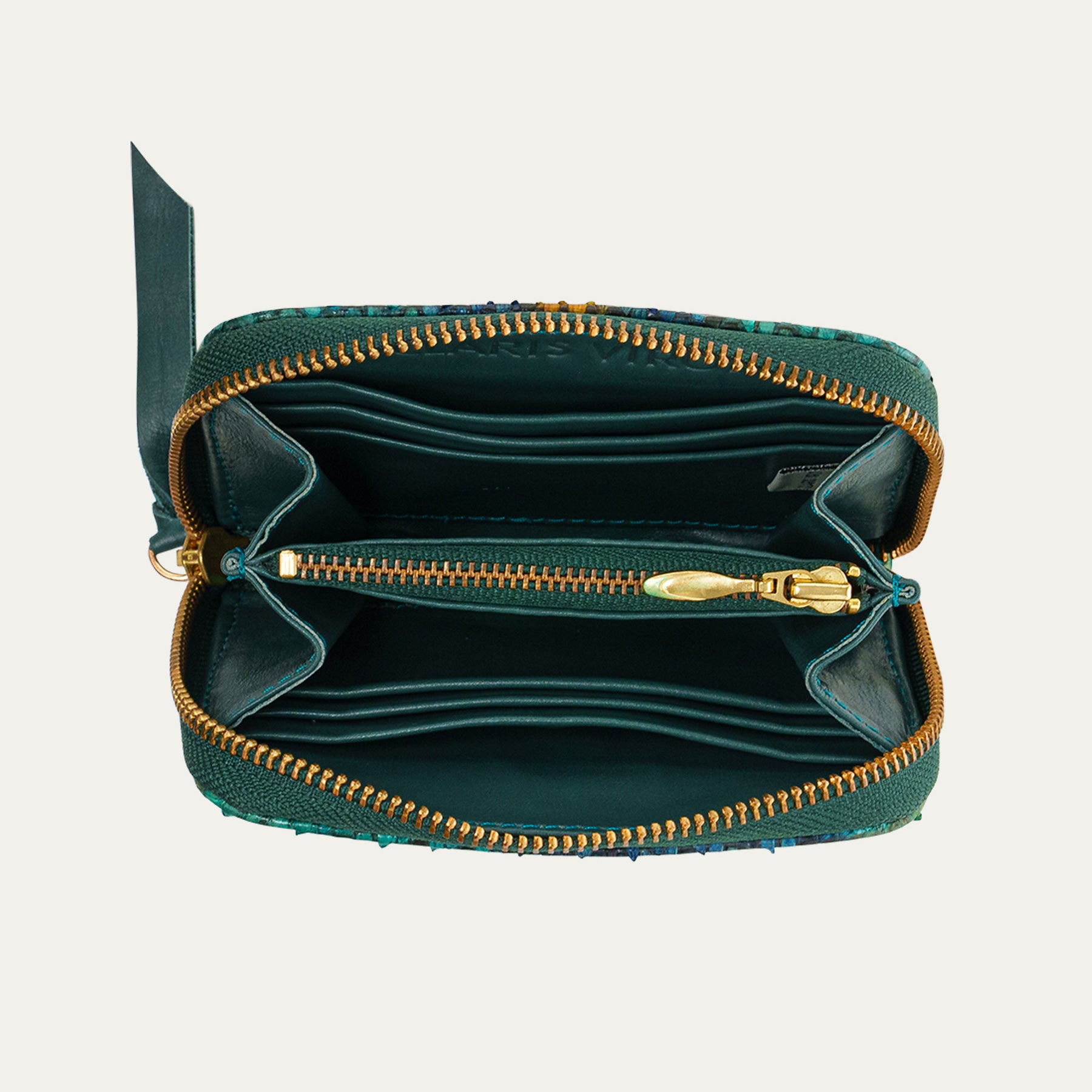 Cartera Lotus Mini Bob Python Azul