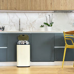 Largo - Poubelle Automatique Inox 42L - Acier Inoxydable - Beige