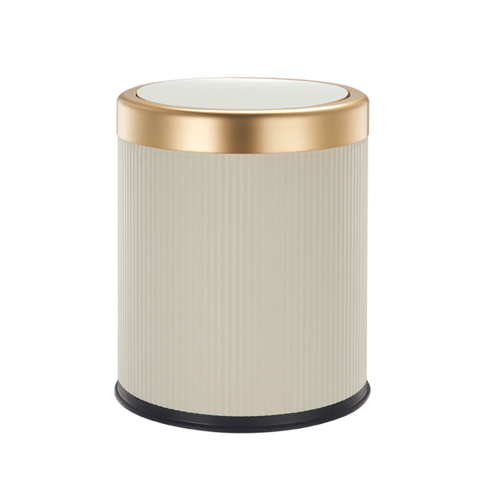 Glint - 3 Poubelles De Salle De Bain Push 8L - Plastique - Doré