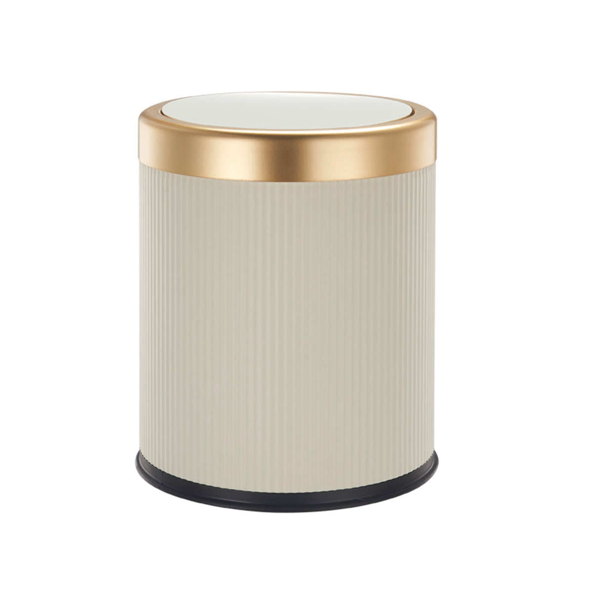 Glint - 3 Poubelles De Salle De Bain Push 8L - Plastique - Doré