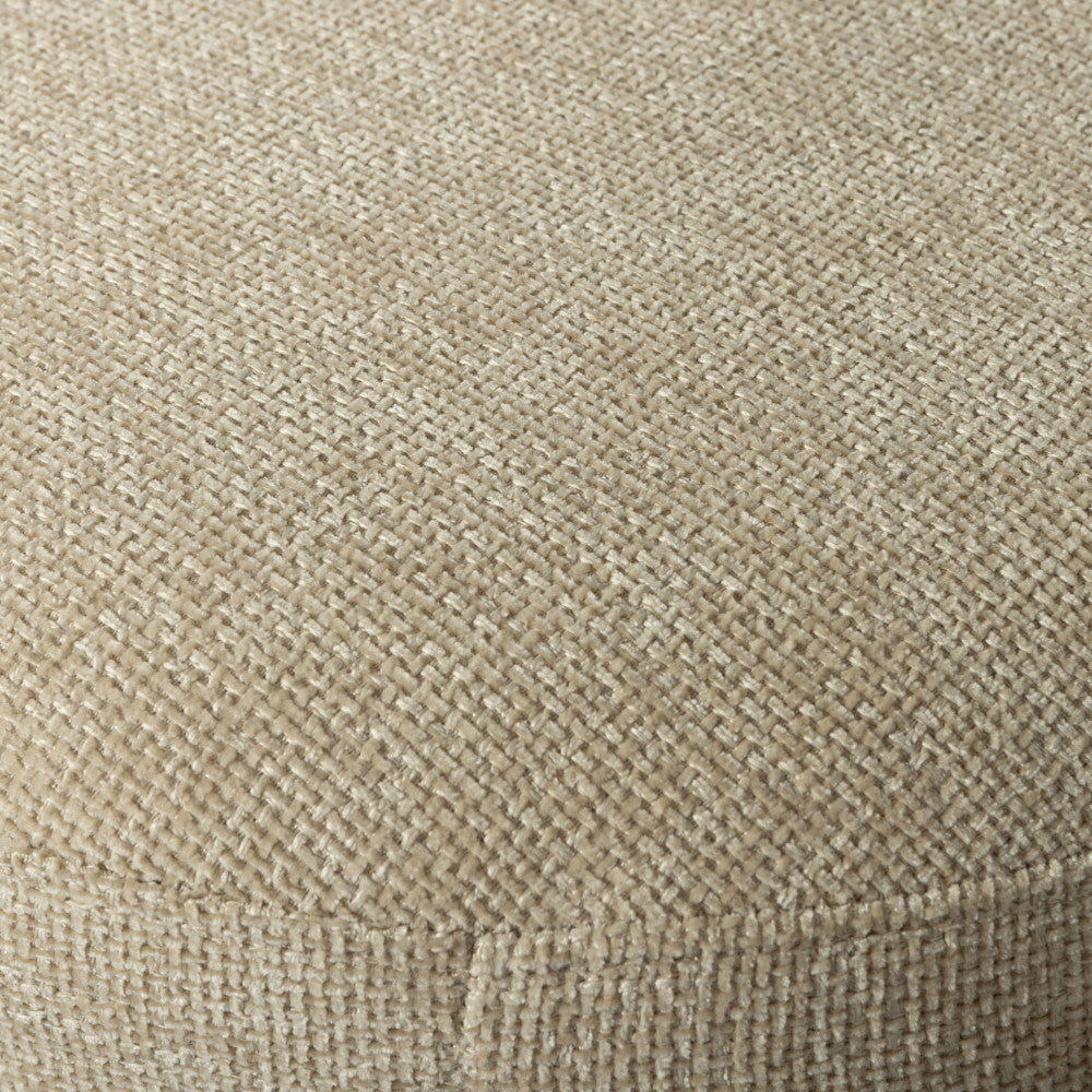 Charlie - Puf redondo - Tela - Beige
