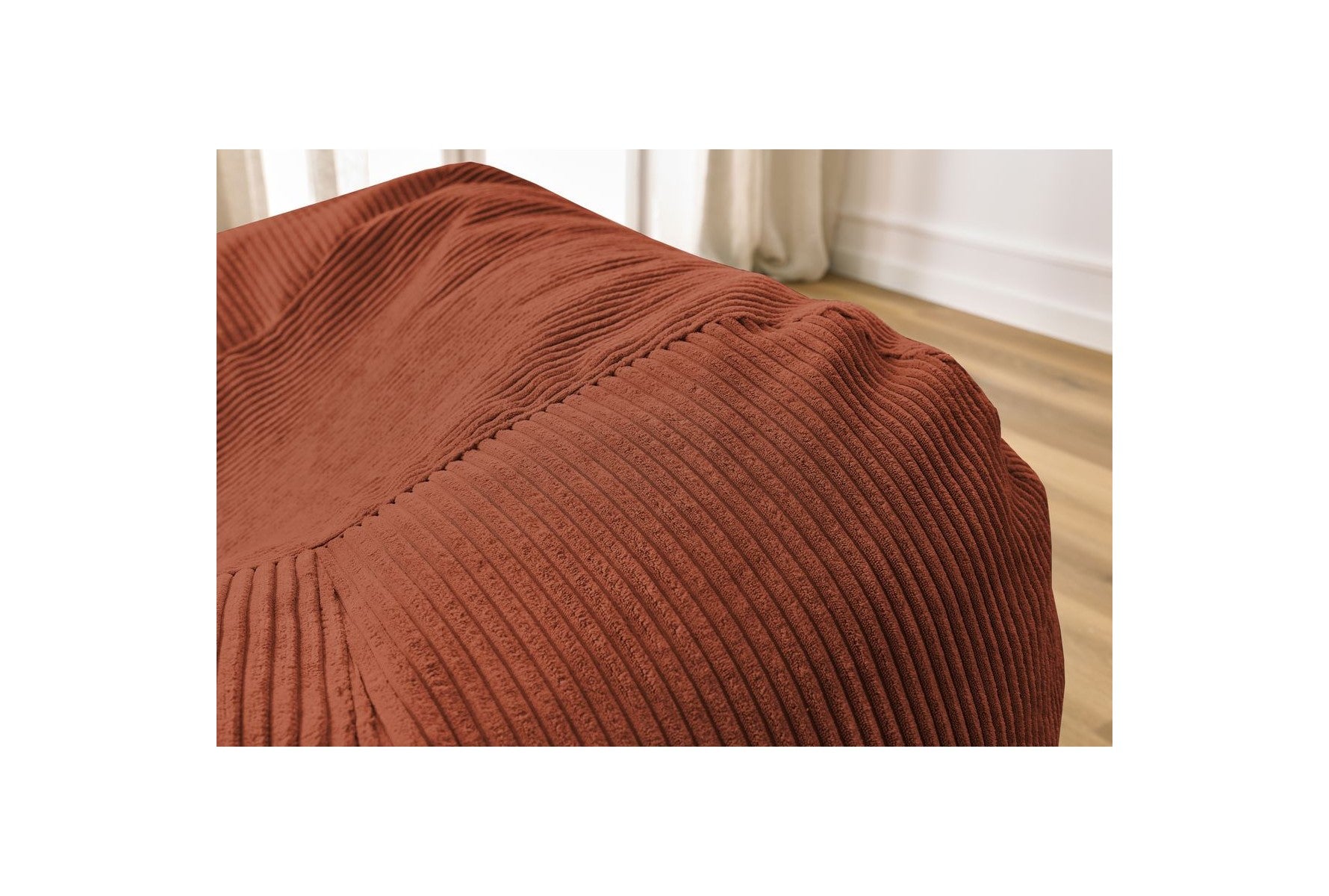 Voltaire - Pouf Ultra Moelleux - Velours Côtelé