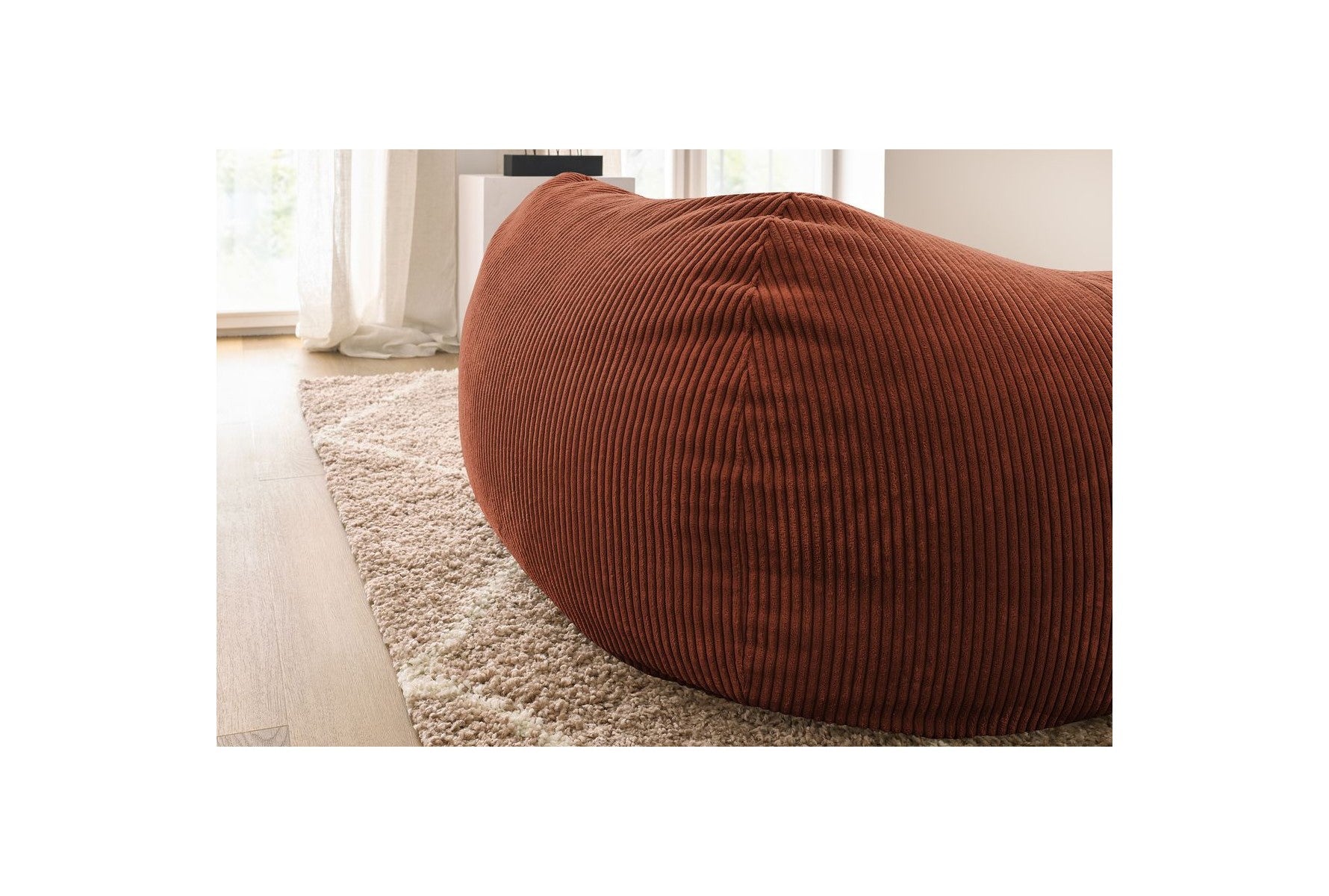 Voltaire - Pouf Ultra Moelleux - Velours Côtelé