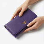 Long Prada Wallet in Purple Saffiano Leather