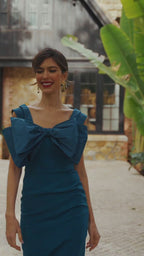 Robe Rosabelle - Bleu Pétrole