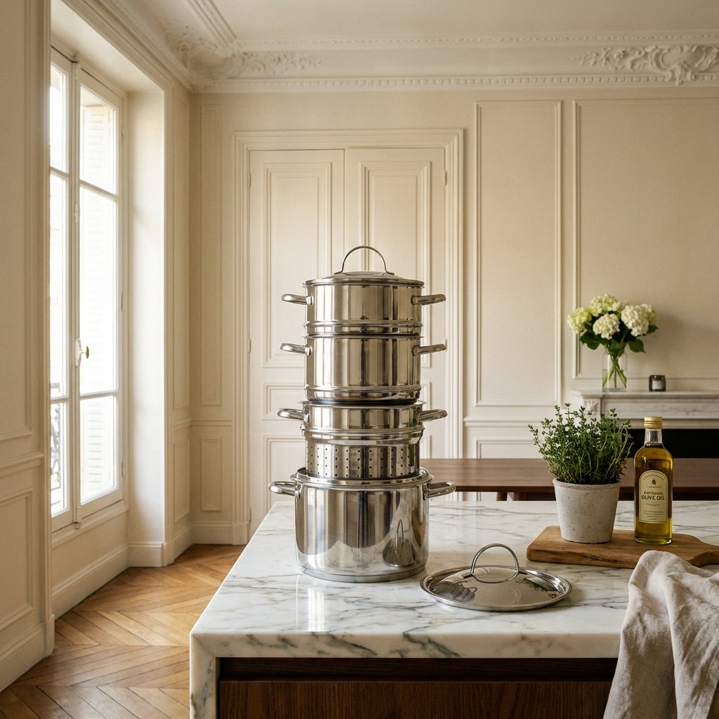Elysée - "Le Cuisinox" Set de cocción al vapor de 6 piezas