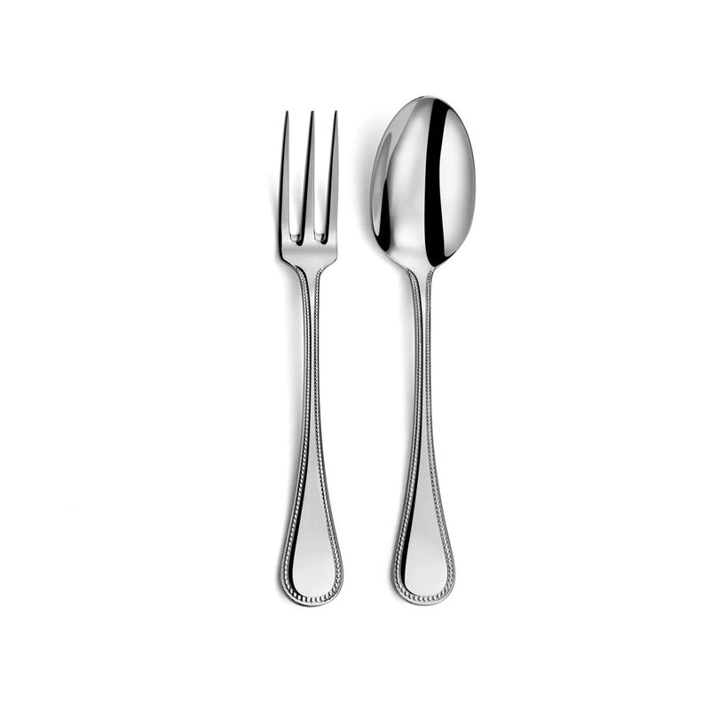 Le Perle - Fourchette Et Cuillère De Service - Acier Inoxydable - Inox