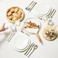 Sven Blanc - Coffret 6 Assiettes Plates - Porcelaine - Blanc