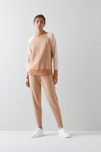 Jogging En Cachemire Bergen - Camel Et Beige