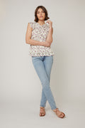 Top Drapeado - Crudo Y Morado