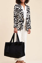 Veste Papier Noir Et Écru