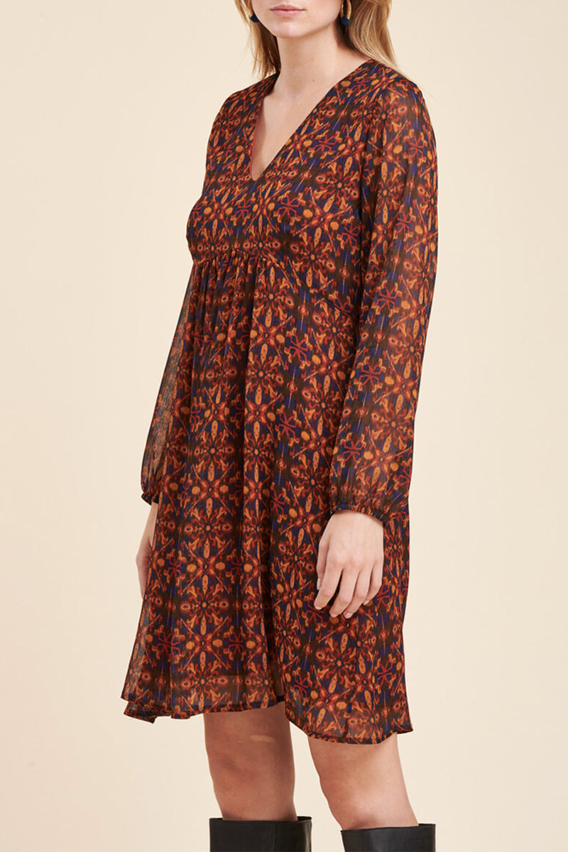 La Fée Maraboutée - Capia Brown Skater Dress