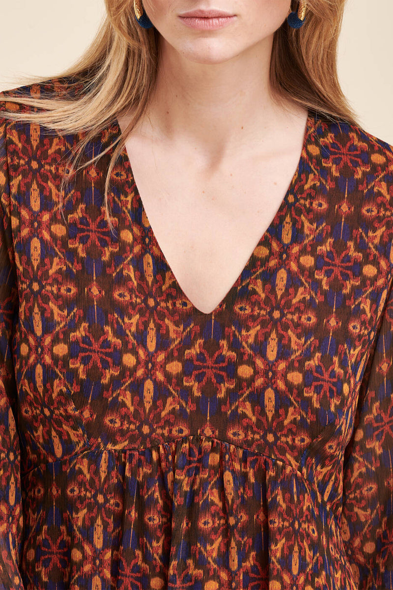 La Fée Maraboutée - Capia Brown Skater Dress