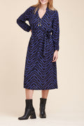 La Fée Maraboutée - Ridji Midi Dress Navy Blue