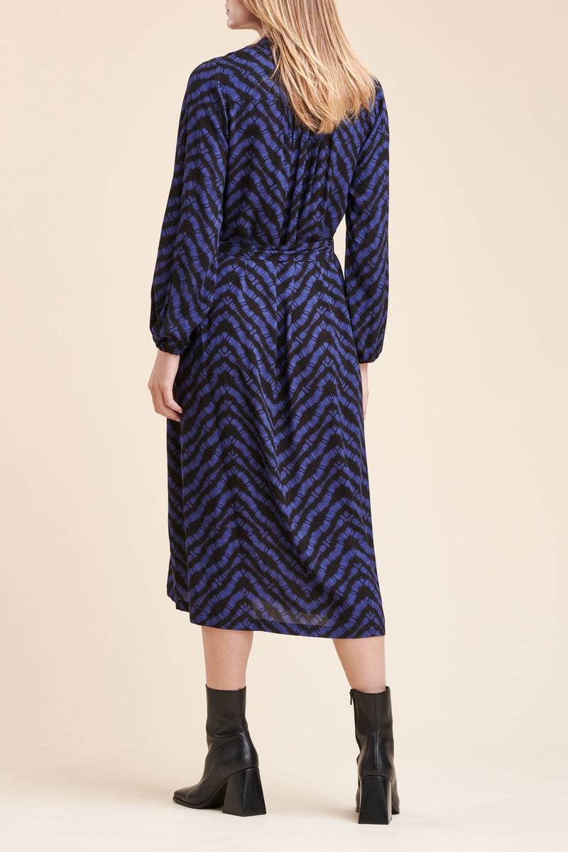 La Fée Maraboutée - Ridji Midi Dress Navy Blue