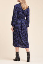 La Fée Maraboutée - Ridji Midi Dress Navy Blue