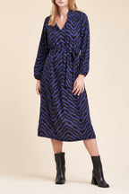 La Fée Maraboutée - Ridji Midi Dress Navy Blue