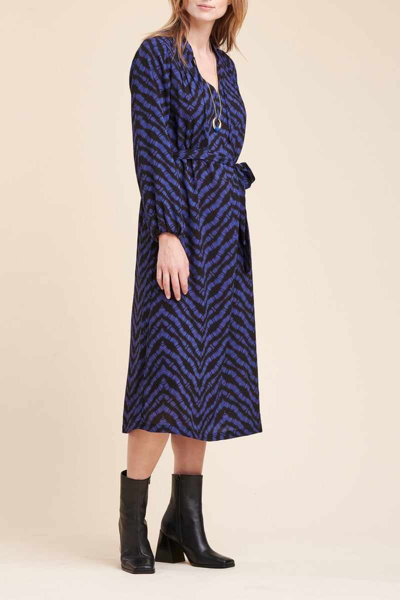 La Fée Maraboutée - Ridji Midi Dress Navy Blue