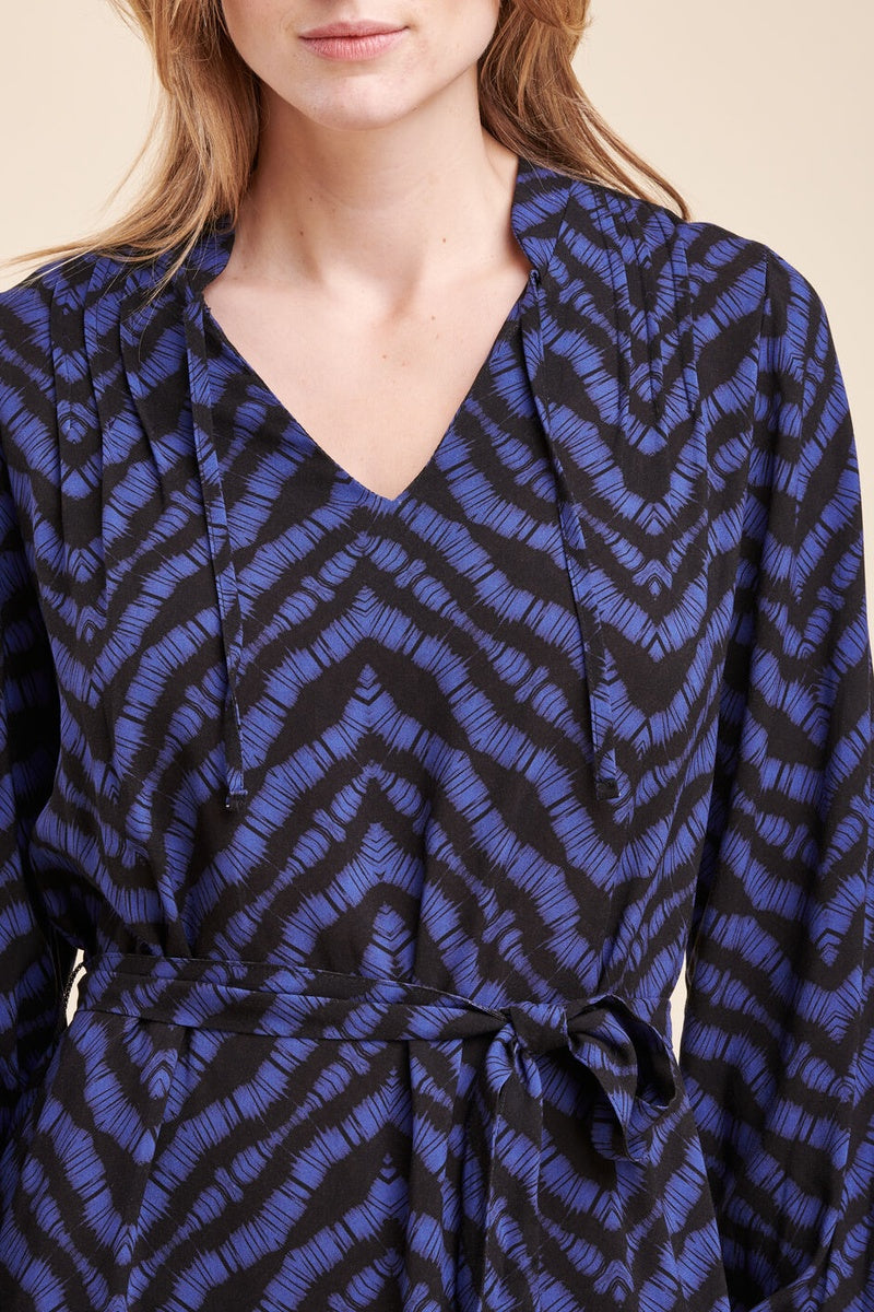 La Fée Maraboutée - Ridji Midi Dress Navy Blue